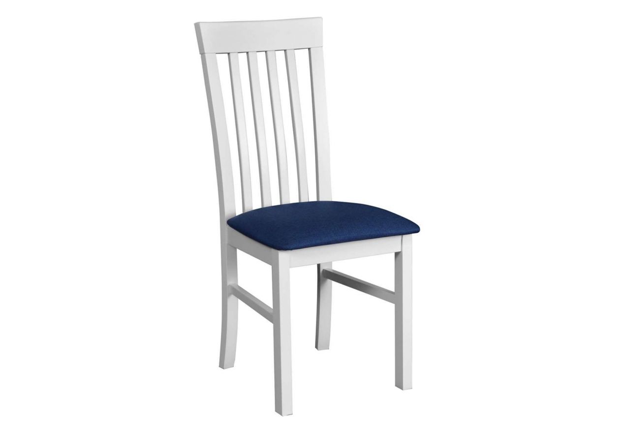 Krzesło drewniane z wysokim oparciem i miękkim siedziskiem do jadalni - MONTU 2
