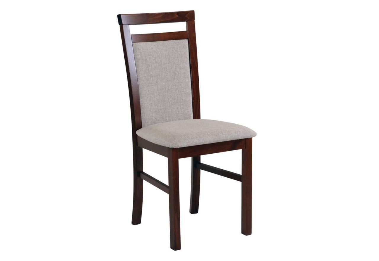 Wysokie krzesło z tapicerowanym siedziskiem i oparciem na eleganckich nóżkach - MONTU 5