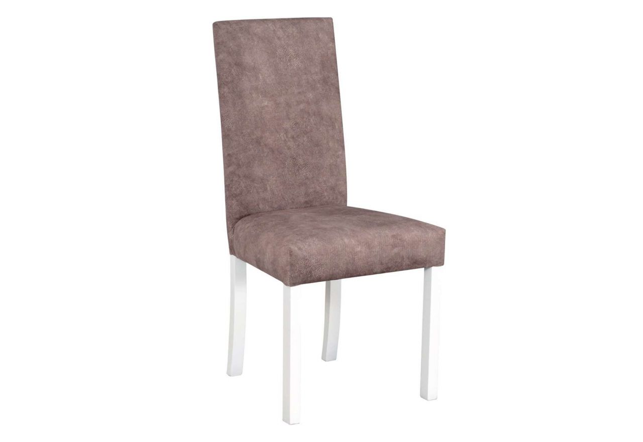 Modne krzesło tapicerowane z wysokim oparcie i eleganckimi nóżkami - AKU 2