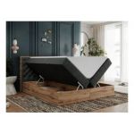 Łóżko kontynentalne ALBERO 3 120x200 - H4 - ciemnoszary, struktura