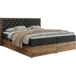 Łóżko kontynentalne ALBERO 3 160x200 - H4 - ciemnoszary, struktura