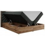 Łóżko kontynentalne ALBERO 3 180x200 - H4 - ciemnoszary, struktura