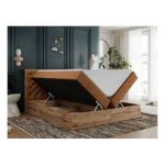 Łóżko kontynentalne ALBERO 3 200x200 - H3 - pomarańczowy, struktura