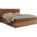 Łóżko kontynentalne ALBERO 3 180x200 - H4 - pomarańczowy, struktura