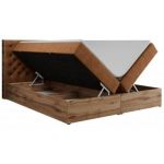 Łóżko kontynentalne ALBERO 3 200x200 - H4 - pomarańczowy, struktura