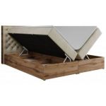 Łóżko kontynentalne ALBERO 3 180x200 - H3 - beżowy, welwet