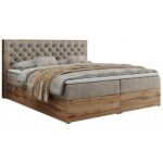 Łóżko kontynentalne ALBERO 3 120x200 - H3 - beżowy, struktura