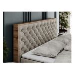 Łóżko kontynentalne ALBERO 3 160x200 - H4 - beżowy, struktura