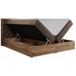 Łóżko kontynentalne ALBERO 3 160x200 - H3 - brązowy, welwet