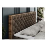 Łóżko kontynentalne ALBERO 3 200x200 - H4 - brązowy, welwet