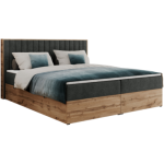 Łóżko kontynentalne ALBERO 4 200x200 - H3 - ciemnoszary, struktura