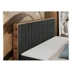 Łóżko kontynentalne ALBERO 4 200x200 - H4 - ciemnoszary, struktura