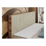 Łóżko kontynentalne ALBERO 4 200x200 - H3 - beżowy, welwet