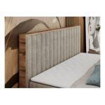 Łóżko kontynentalne ALBERO 4 200x200 - H3 - beżowy, struktura