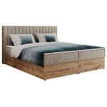 Łóżko kontynentalne ALBERO 4 200x200 - H3 - beżowy, struktura