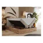 Łóżko kontynentalne ALBERO 4 140x200 - H4 - beżowy, struktura