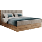 Łóżko kontynentalne ALBERO 4 180x200 - H4 - beżowy, struktura