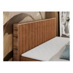 Łóżko kontynentalne ALBERO 4 120x200 - H4 - pomarańczowy, struktura