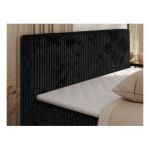 Łóżko kontynentalne TILIANO KING 140x200 - H4 - czarny, sztruks