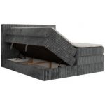 Łóżko kontynentalne TILIANO KING 200x200 - H4 - szary, sztruks