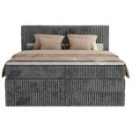 Łóżko kontynentalne TILIANO KING 200x200 - H3 - szary, sztruks