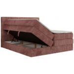 Łóżko kontynentalne TILIANO KING 140x200 - H3 - różowy, sztruks