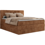 Łóżko kontynentalne TILIANO KING 180x200 - H4 - pomarańczowy, sztruks