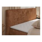 Łóżko kontynentalne TILIANO KING 200x200 - H3 - pomarańczowy, sztruks