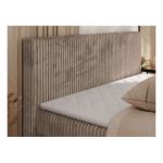 Łóżko kontynentalne TILIANO KING 200x200 - H4 - jasnobrązowy, sztruks