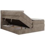 Łóżko kontynentalne TILIANO KING 200x200 - H3 - jasnobrązowy, sztruks