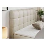 Łóżko kontynentalne FAST 160x200 - H3 - beżowy, welwet