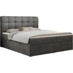 Łóżko kontynentalne FAST 160x200 - H3 - ciemnoszary, welwet