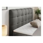 Łóżko kontynentalne FAST 160x200 - H3 - ciemnoszary, welwet