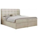 Łóżko kontynentalne FAST 180x200 - H3 - beżowy, welwet