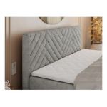 Łóżko kontynentalne PARIS KING DUO 160x200 - H3 - jasnoszary, struktura