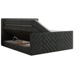 Łóżko kontynentalne PARIS KING DUO 120x200 - H3 - ciemnoszary, struktura