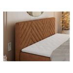 Łóżko kontynentalne PARIS KING DUO 200x200 - H3 - pomarańczowy, struktura