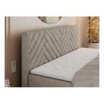 Łóżko kontynentalne PARIS KING DUO 140x200 - H4 - beżowy, struktura