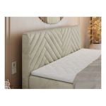 Łóżko kontynentalne PARIS KING DUO 120x200 - H3 - beżowy, welwet