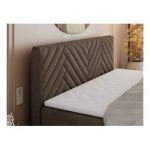 Łóżko kontynentalne PARIS KING DUO 200x200 - H3 - brązowy, welwet