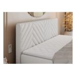 Łóżko kontynentalne PARIS KING DUO 140x200 - H4 - biały, ekoskóra