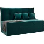 Łóżko młodzieżowe BANCO 90x200 - H3 - ciemnozielony, welwet - topper T25