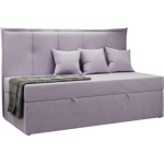 Łóżko młodzieżowe BANCO 90x200 - H3 - fioletowy, welwet - topper T25