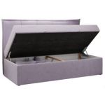 Łóżko młodzieżowe BANCO 90x200 - H3 - fioletowy, welwet - topper T25