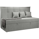 Łóżko młodzieżowe BANCO 90x200 - H3 - jasnoszary, struktura - topper T25