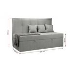 Łóżko młodzieżowe BANCO 90x200 - H3 - jasnoszary, struktura - topper T25