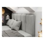 Łóżko młodzieżowe BANCO 90x200 - H3 - jasnoszary, struktura - topper T25