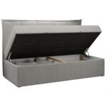 Łóżko młodzieżowe BANCO 90x200 - H3 - jasnoszary, struktura - topper T25