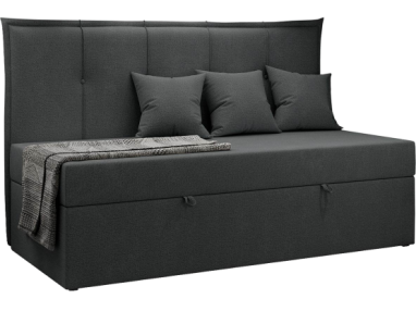 Łóżko młodzieżowe BANCO 90x200 - H3 - ciemnoszary, struktura - topper T25