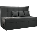 Łóżko młodzieżowe BANCO 90x200 - H3 - ciemnoszary, struktura - topper T25